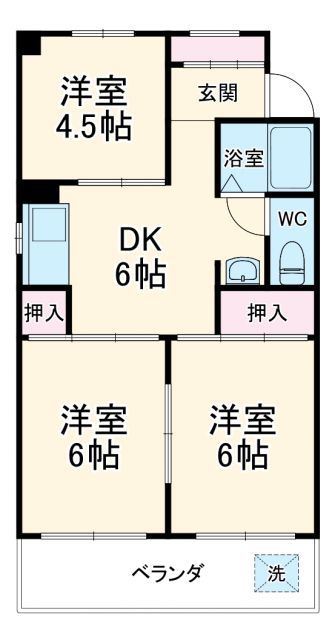 名古屋市天白区野並のマンションの間取り