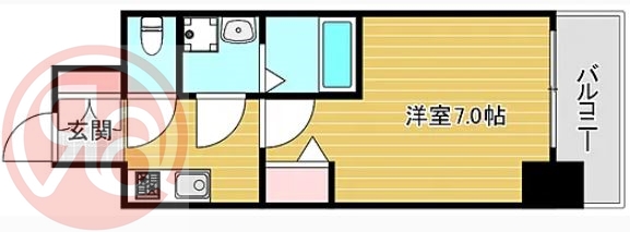 【S-RESIDENCEドーム前千代崎の間取り】