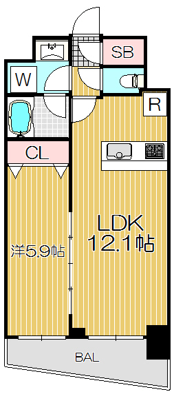 シェル品川戸越の間取り