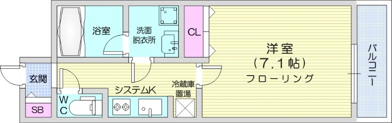 S-RESIDENCE北円山alesiaの間取り