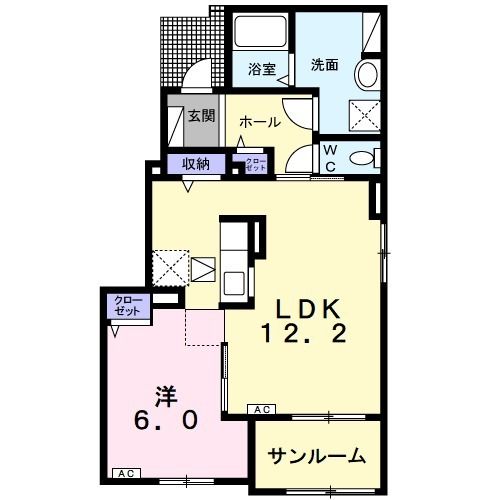 大垣市島町のアパートの間取り