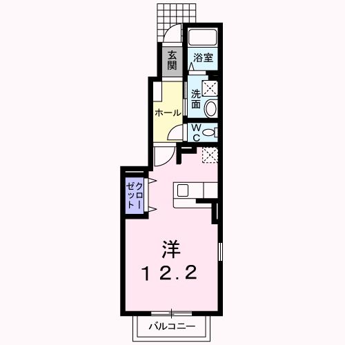 貝塚市澤のアパートの間取り