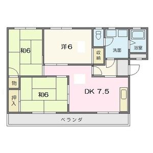 ハイツ朝日ヶ丘　Ｃ棟の間取り