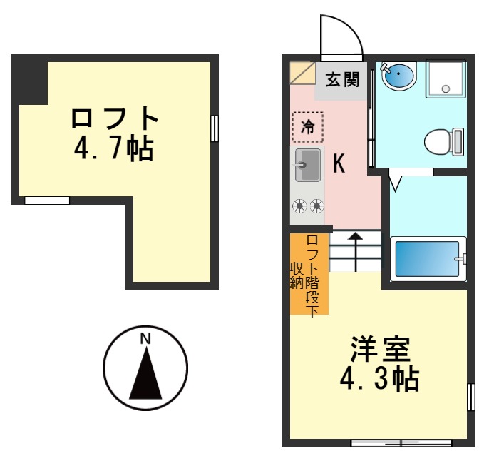 エアル北小岩の間取り