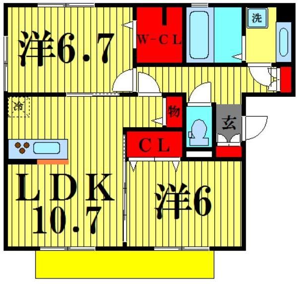 メルベージュIの間取り