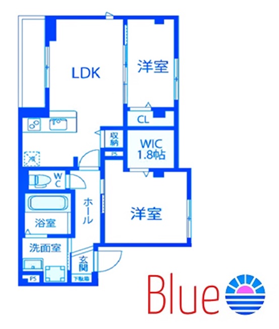 川崎市川崎区四谷上町のマンションの間取り