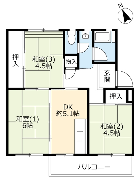 ＵＲ鈴蘭台第一の間取り