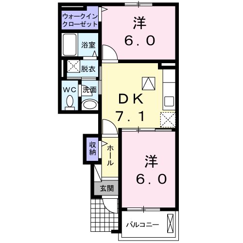 ピサンリ　103号室の間取り