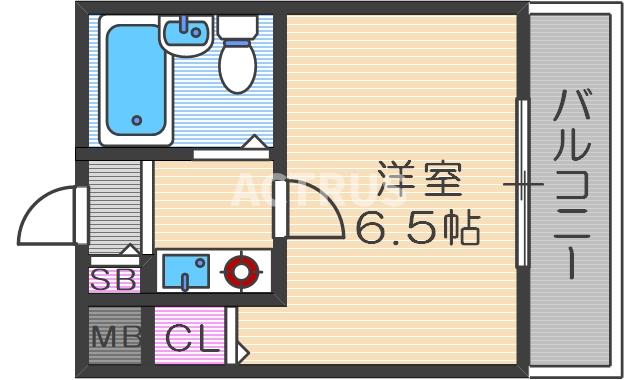 大阪市東住吉区桑津のマンションの間取り