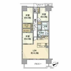 【さいたま市岩槻区美園東のマンションの間取り】