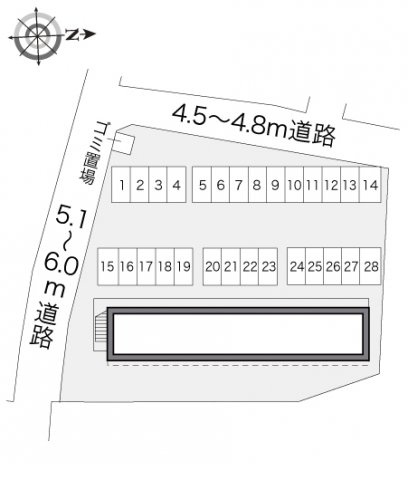 【レオパレスリバティの駐車場】