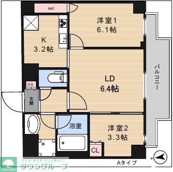 台東区竜泉のマンションの間取り