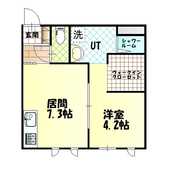 旭川市永山二条のアパートの間取り