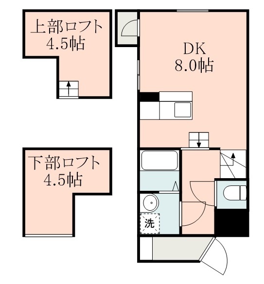 鹿児島市照国町のマンションの間取り