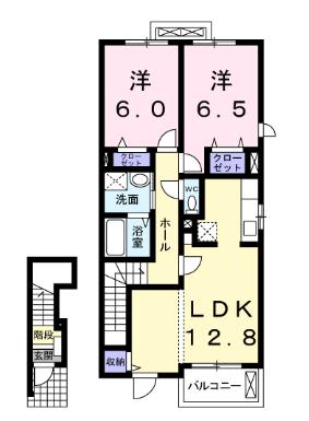 大府市横根町のアパートの間取り