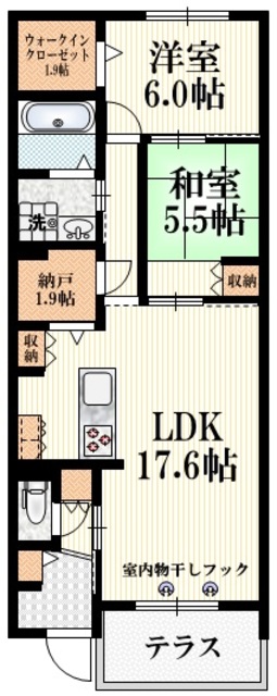 国分寺市戸倉のマンションの間取り