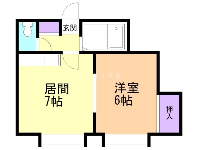 札幌市北区北三十条西のアパートの間取り