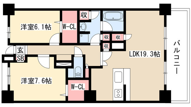 ロイヤルパークス千種の間取り