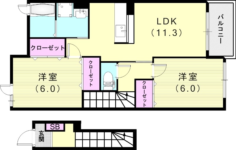 【ラフレシールの間取り】