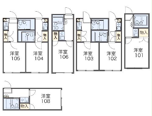 レオパレスハーモニーハイツ十条の間取り