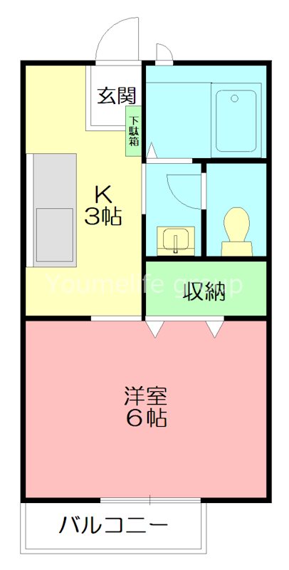 南足柄市岩原のアパートの間取り