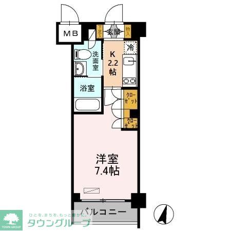 川崎市中原区今井上町のマンションの間取り