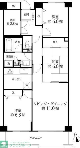 Ｔ’ｓ　ｇａｒｄｅｎ府中の間取り