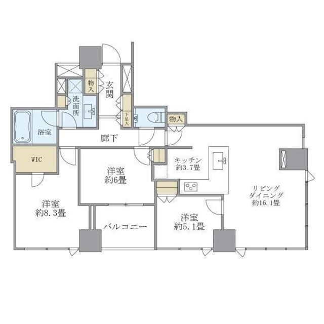 シティタワー有明の間取り