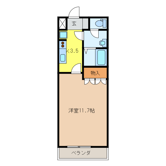 各務原市那加岩地町のアパートの間取り