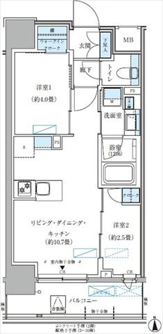 パークアクシス大森山王の間取り写真