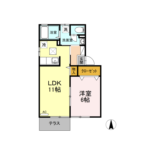 D-room エスポワールNの間取り写真