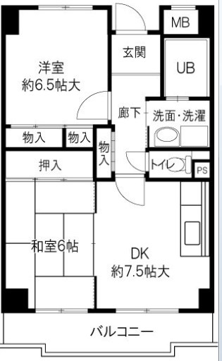 加島フラットの間取り写真