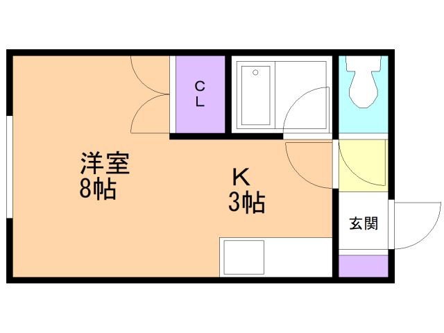 函館市川原町のアパートの間取り