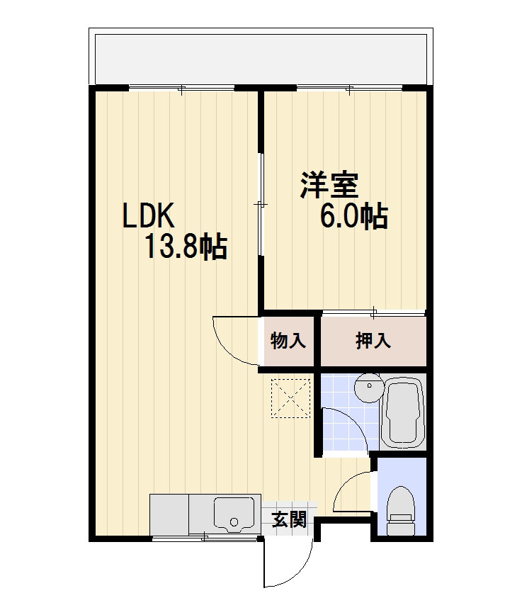 熊谷市妻沼のアパートの間取り