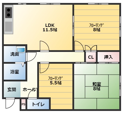 ブライトヒルズ元町の間取り