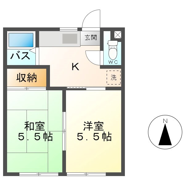 上田市生田のアパートの間取り