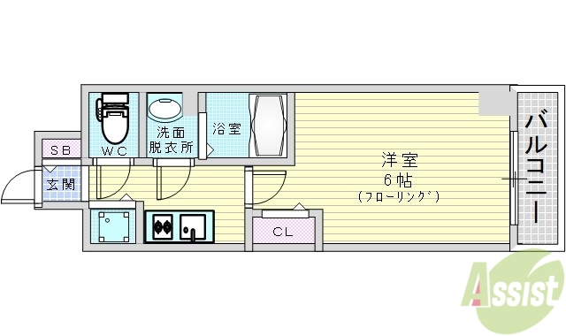 プレサンス塚本駅前の間取り