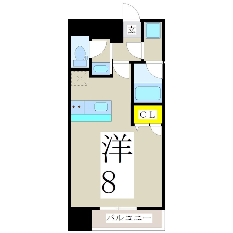 鹿児島市西千石町のマンションの間取り