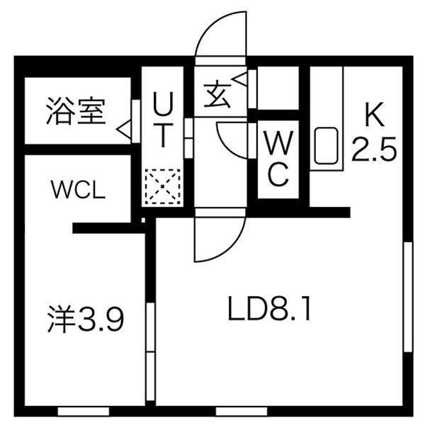 北海道札幌市中央区南十二条西１５（マンション）の賃貸物件の間取り