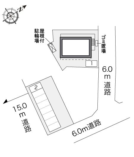 【レオパレスひばりの駐車場】