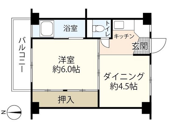 ビレッジハウス中野１号棟の間取り