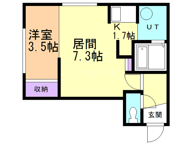 札幌市厚別区厚別中央二条のマンションの間取り