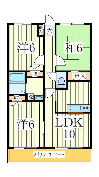 我孫子市船戸のマンションの間取り