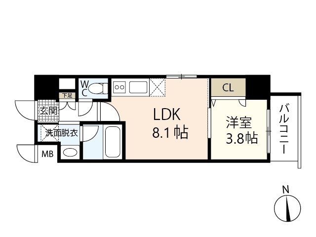 Ｓ－ＲＥＳＩＤＥＮＣＥ宇品５丁目IIの間取り