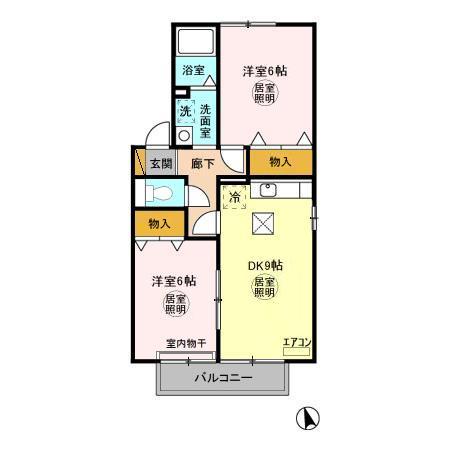 木更津市請西東のアパートの間取り