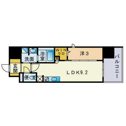 アトリオフラッツ大博町の間取り