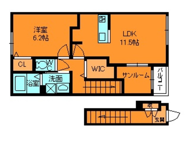 アビタシオンαの間取り