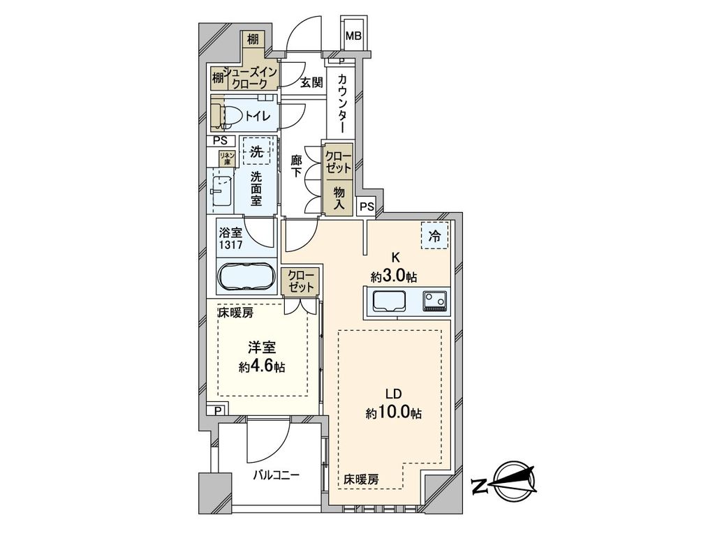 クレヴィア荻窪の間取り