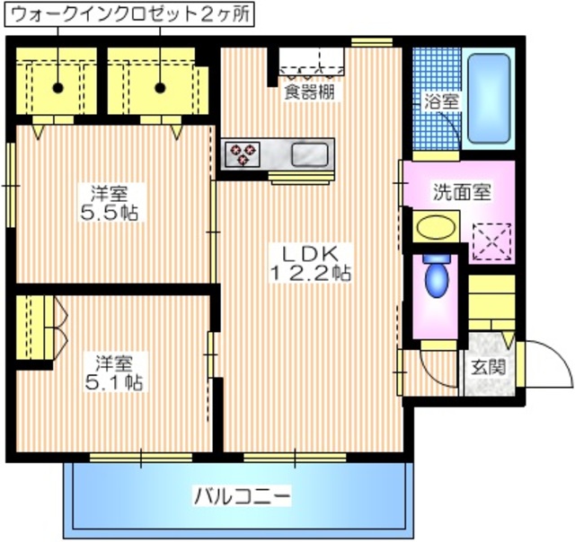 横浜市西区戸部町のマンションの間取り