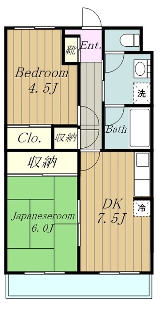 【川崎市多摩区菅野戸呂のマンションの間取り】